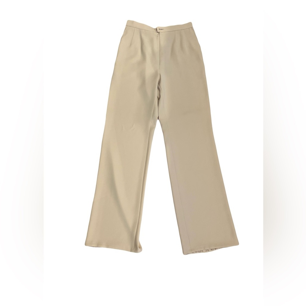 Jun Ashida Beige Tailored Blazer & Wide-Leg Trouser Set - Picture 3 of 4